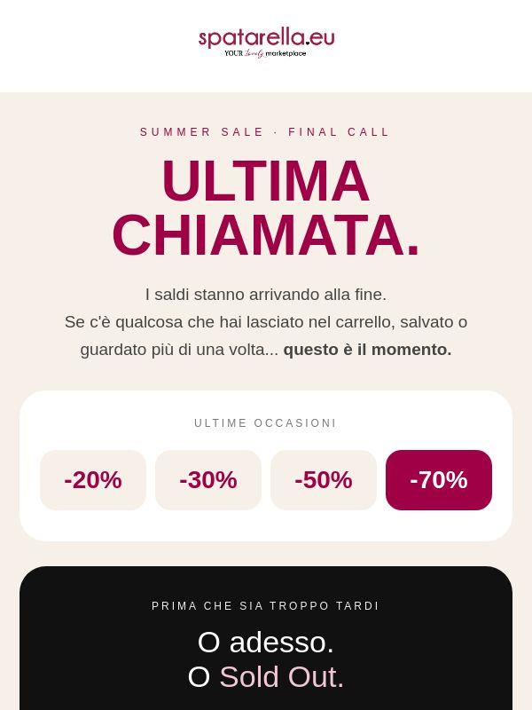 ⏰ Ultima chiamata: i Saldi stanno per finire