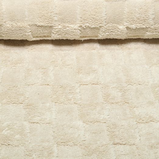 Strickfleece - Jacquard Ton-in-Ton Karos Beige