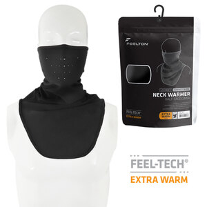 Feelton Neck Warmer Half Face Cover - scaldacollo termico nero