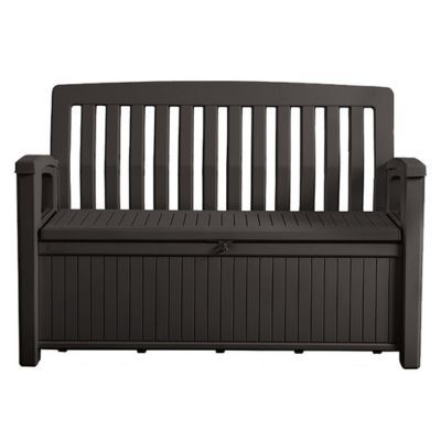 Cassapanca in resina effetto legno PATIO BENCH - 305 litri