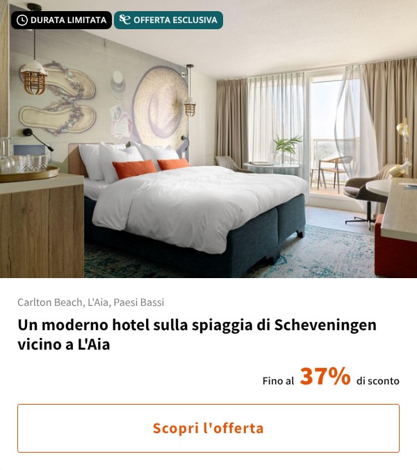Un moderno hotel sulla spiaggia di Scheveningen vicino a L'Aia