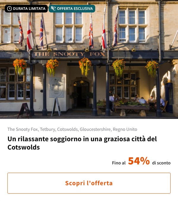 Un rilassante soggiorno in una graziosa città del Cotswolds