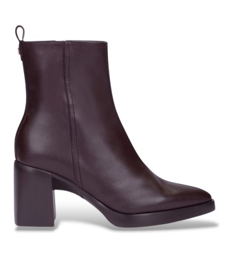 Stivaletti L-1601 in pelle color granata