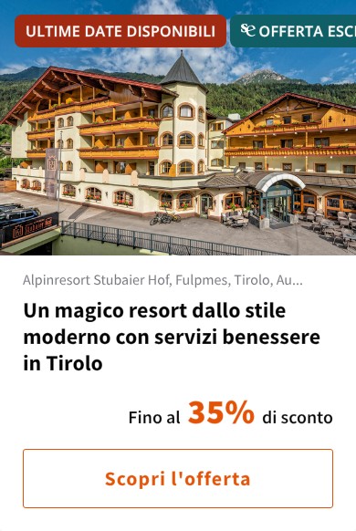 Un magico resort dallo stile moderno con servizi benessere in Tirolo
