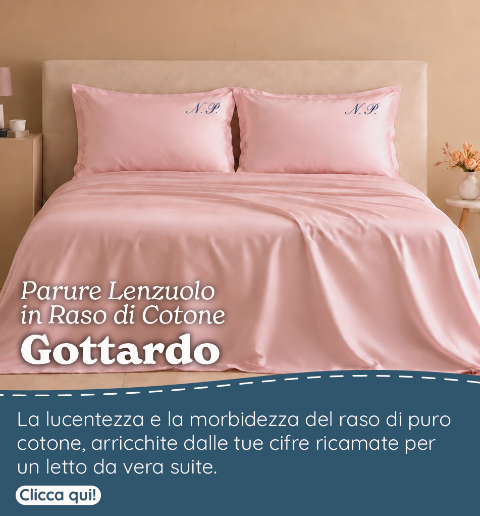 Parure Lenzuolo in Raso di Cotone 300TC tinta unita - Gottardo