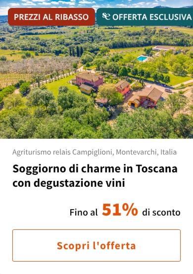 Soggiorno di charme in Toscana con degustazione vini