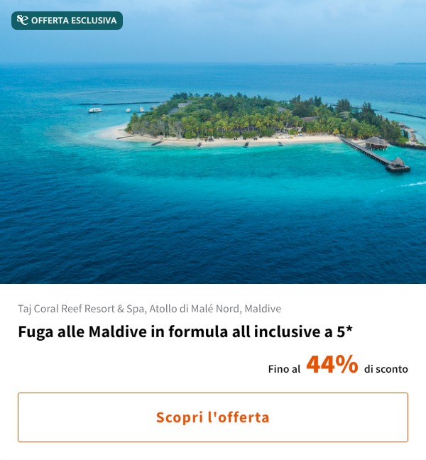 Fuga alle Maldive in formula all inclusive a 5*
