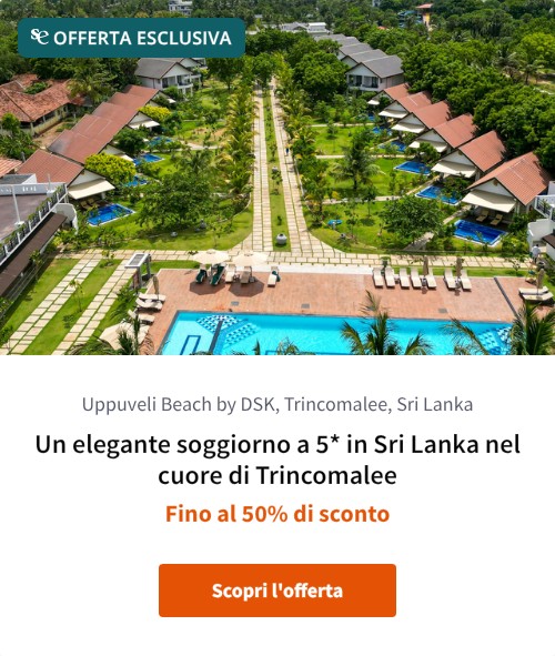 Un elegante soggiorno a 5* in Sri Lanka nel cuore di Trincomalee