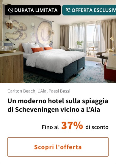 Un moderno hotel sulla spiaggia di Scheveningen vicino a L'Aia