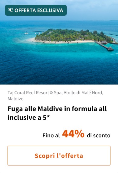 Fuga alle Maldive in formula all inclusive a 5*