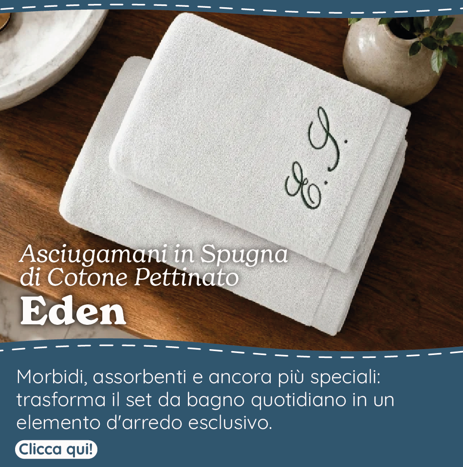 Coppia di Asciugamani in Spugna in Cotone Pettinato - Eden