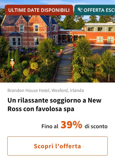 Un rilassante soggiorno a New Ross con favolosa spa