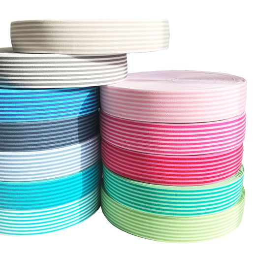 Gummiband 40mm – geringelt – Meterware