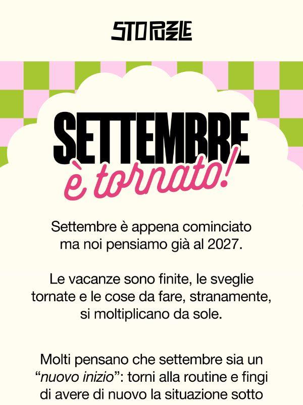 Settembre è appena cominciato ma noi pensiamo già al 2027!