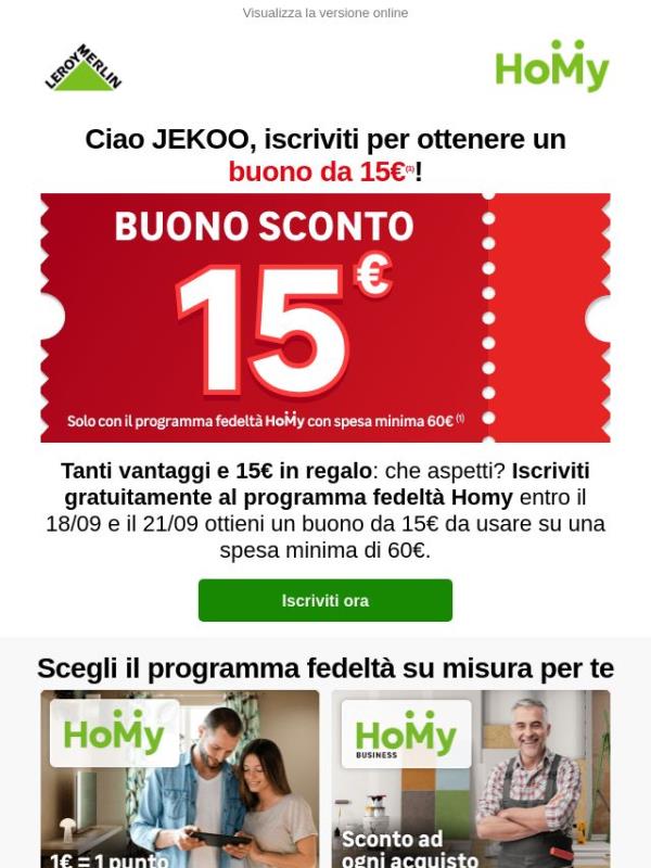 🚨 ULTIMI GIORNI per ottenere 15€ di SCONTO!