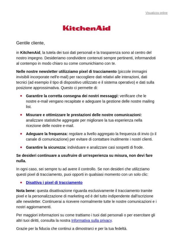 Informazioni importanti sulle preferenze e-mail