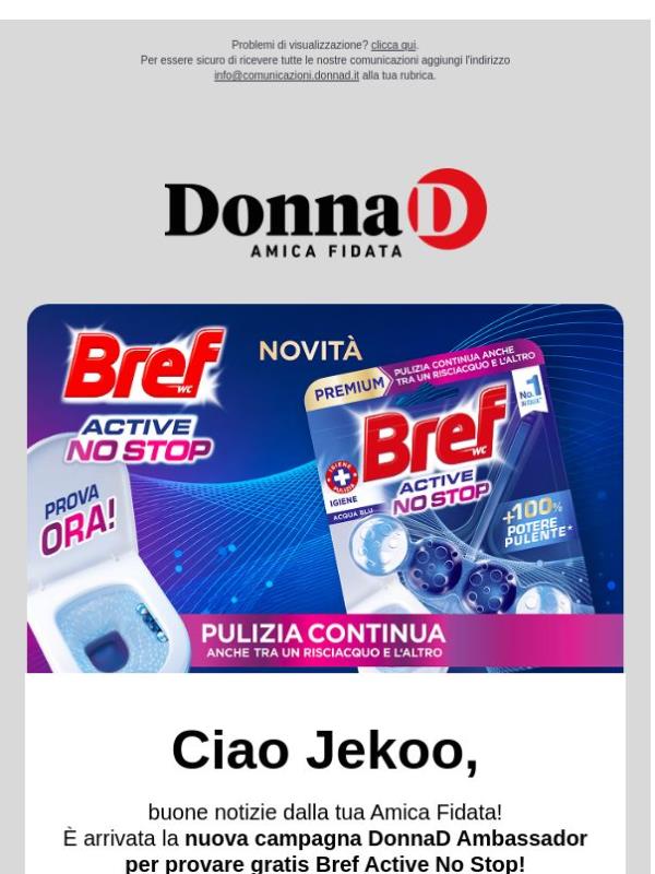 Diventa Ambassador: candidati e prova Bref Active No Stop!