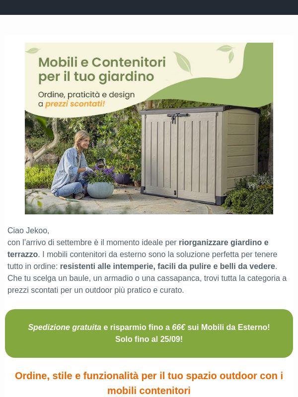-66€ su Mobili da esterno per Organizzare il tuo Giardino!