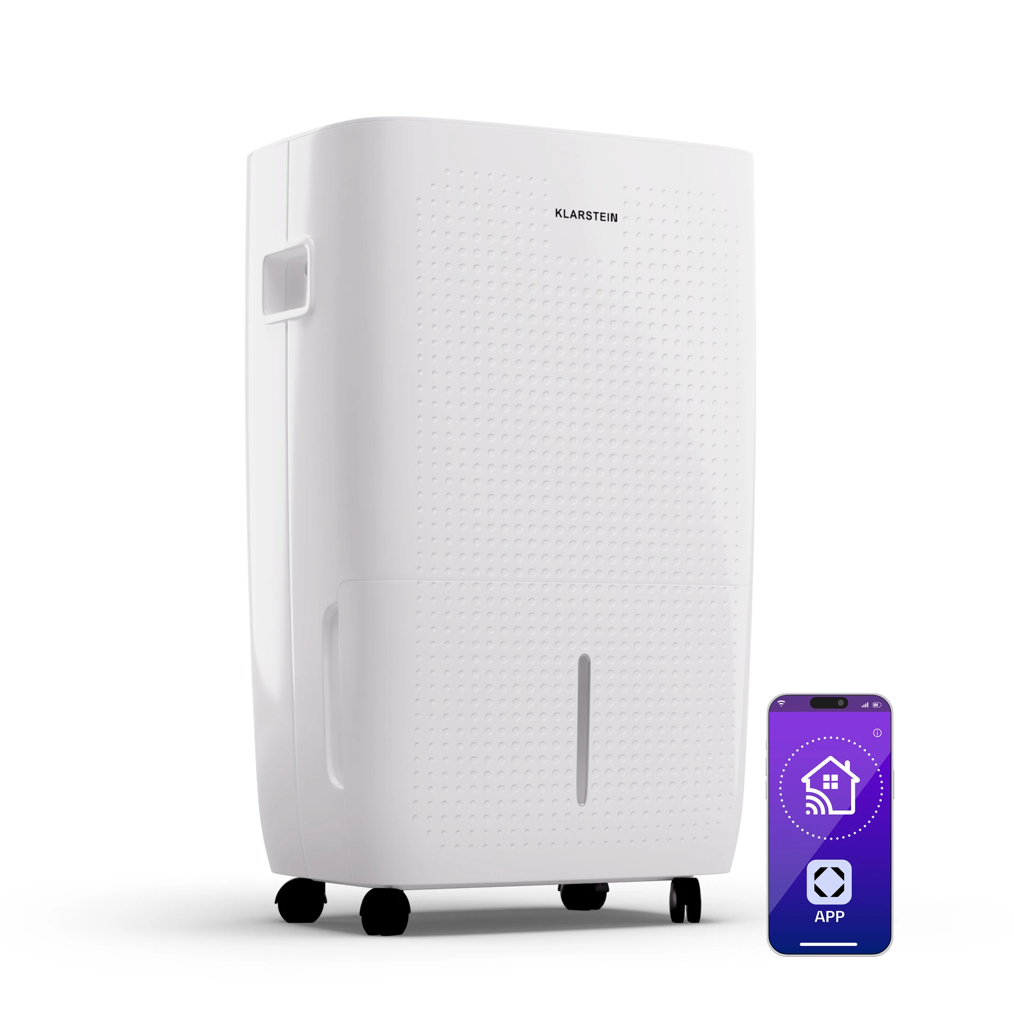 DryFy Connect 60 - Deumidificatore a compressione con interfaccia WiFi, 60 l/giorno, 45-65 m²