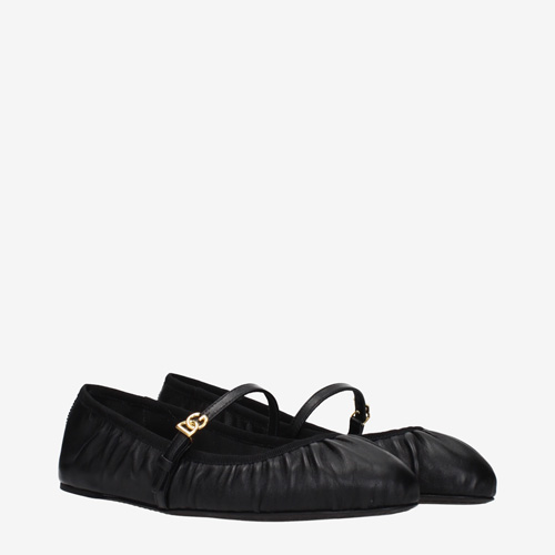 Dolce&Gabbana Ballet Flats Women Leather Black