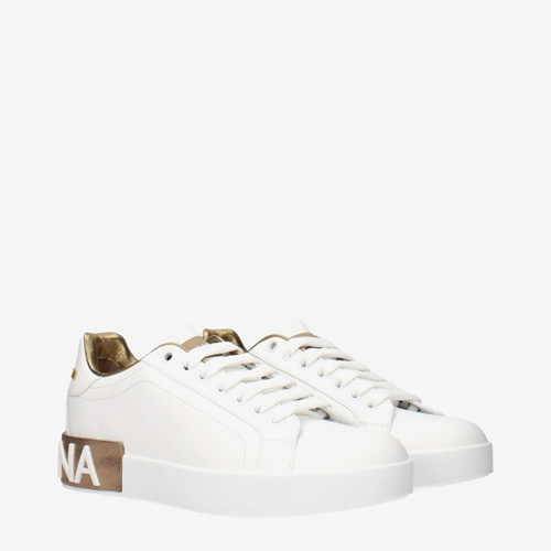 Dolce&Gabbana Sneakers Women Leather White/Gold