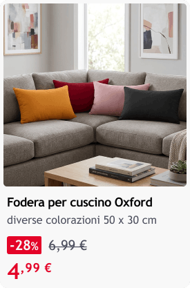 Fodera per cuscino Oxford 4,99 &euro;