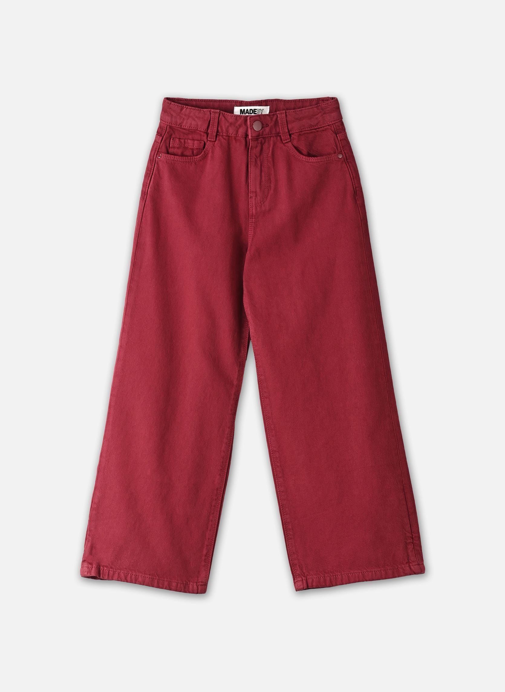 HECHO POR Pantalones PWIDECOLOR niña burdeos