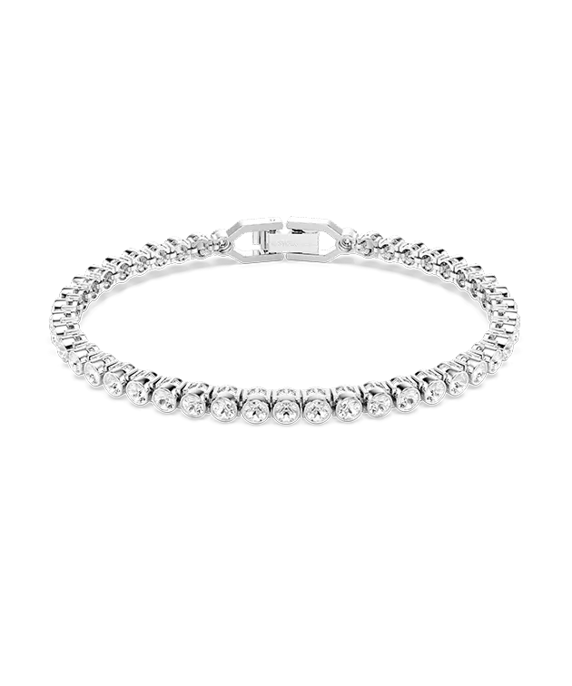 Bracciale Imber Emily Tennis, Taglio Round, Bianco, Placcato rodio