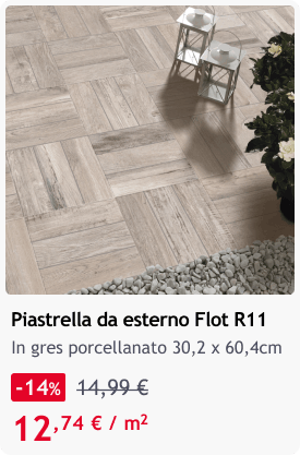 Piastrella da esterno Flot R11 12,74 &euro;/m2