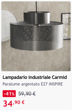 Lampadario industriale Carmid 34,90 &euro;
