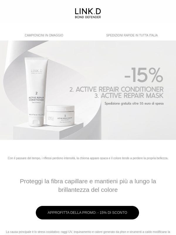 Scopri la PROMO Link.D per mantenere a lungo il tuo colore!