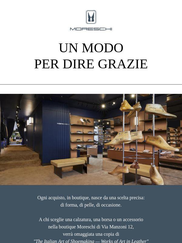 Moreschi: un omaggio riservato, da ritirare in boutique a Milano