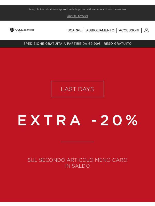 Il secondo articolo? -20%
