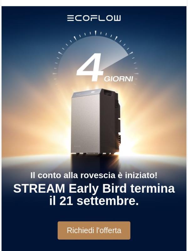 ⏰ Ultima possibilità! Sono rimasti solo 4 giorni per assicurarti il miglior prezzo