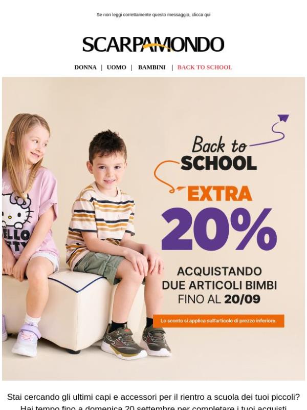 Solo fino al 20/09⏰-20% sui prodotti per bambini!