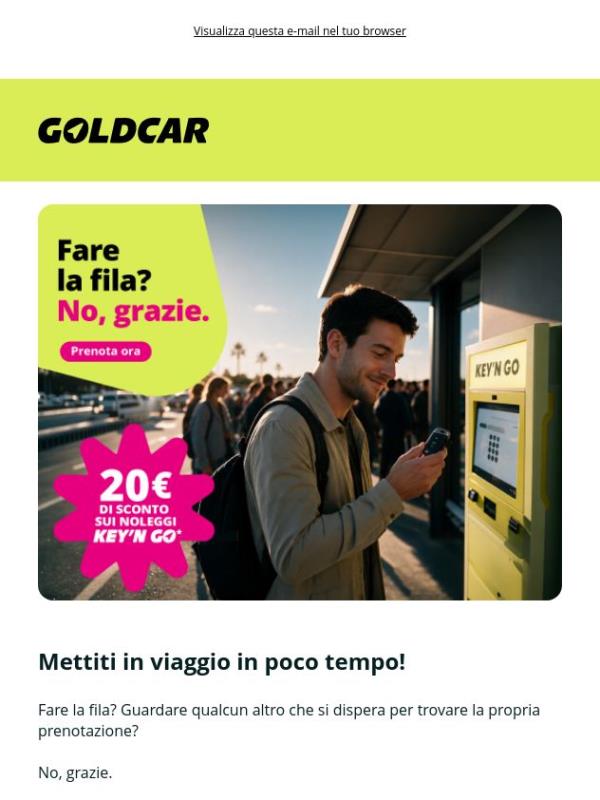 Risparmia 20€ con Key'n Go💸