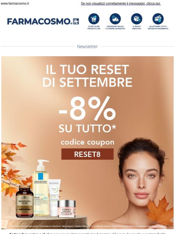 🍃  -8% su TUTTO*: solo per questo weekend!