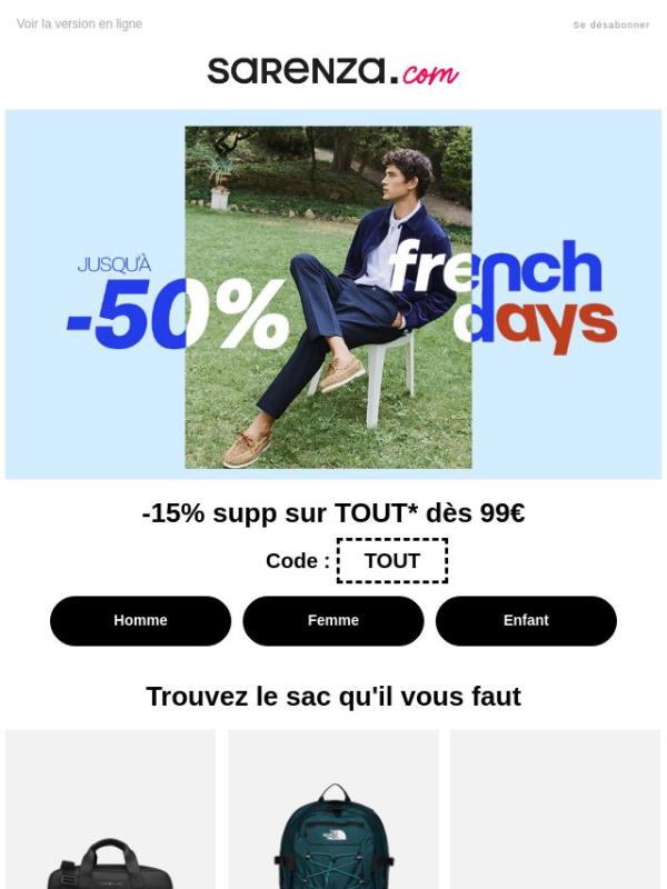 -15% supp sur TOUT dès 99€* 👇