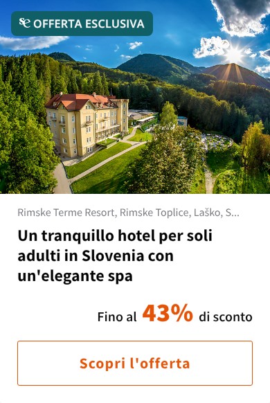 Un tranquillo hotel per soli adulti in Slovenia con un'elegante spa