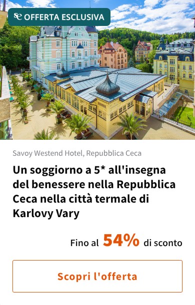 Un soggiorno a 5* all'insegna del benessere nella Repubblica Ceca nella città termale di Karlovy Vary