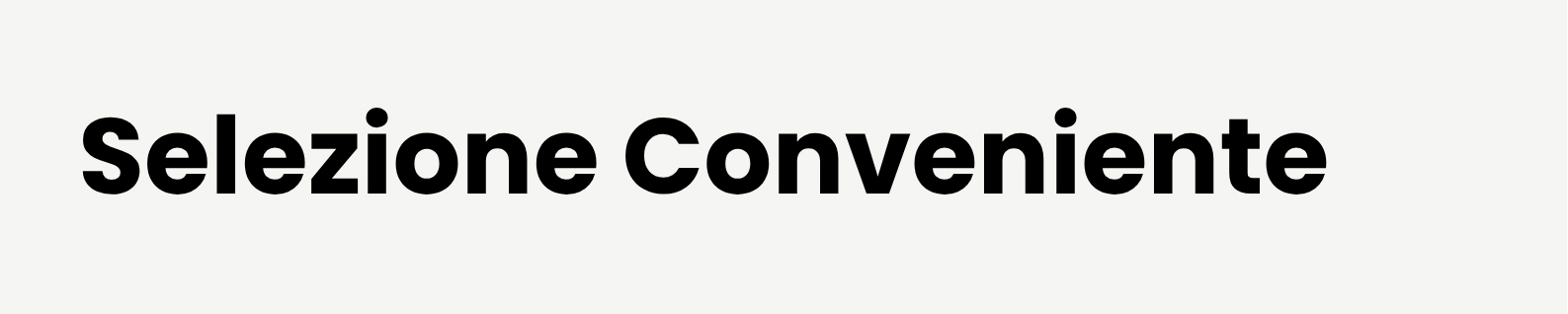 Selezione Conveniente
