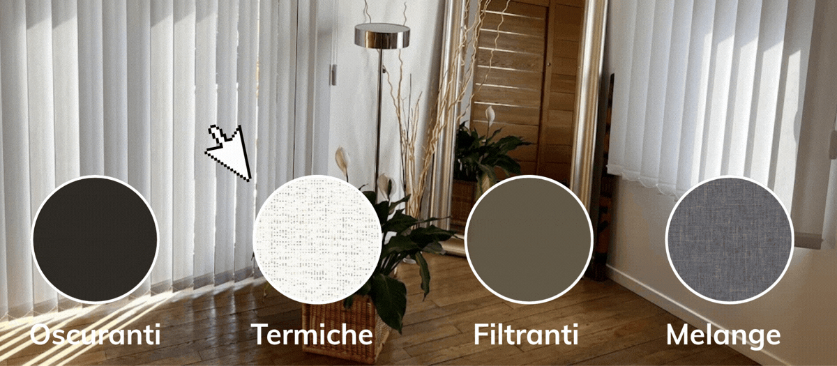 Tessuti per tende a lamelle verticali