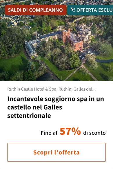 Incantevole soggiorno spa in un castello nel Galles settentrionale