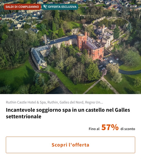Incantevole soggiorno spa in un castello nel Galles settentrionale