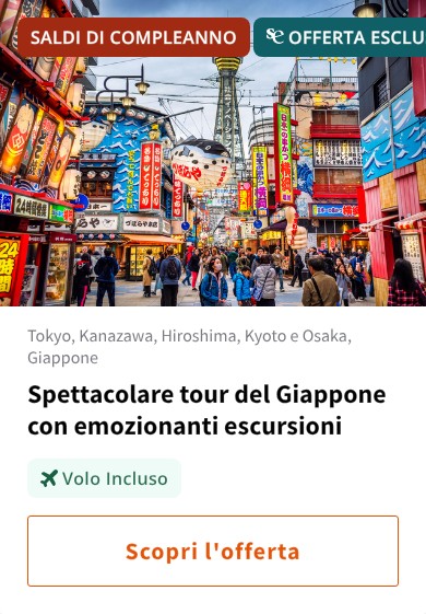 Spettacolare tour del Giappone con emozionanti escursioni
