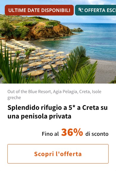 Splendido rifugio a 5* a Creta su una penisola privata