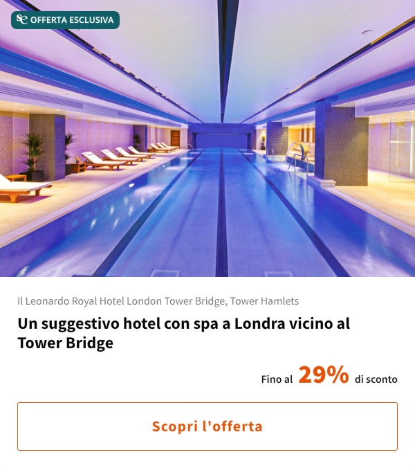Un suggestivo hotel con spa a Londra vicino al Tower Bridge
