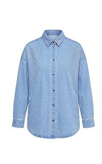 Giacca di jeans con strass per un look scintillante
