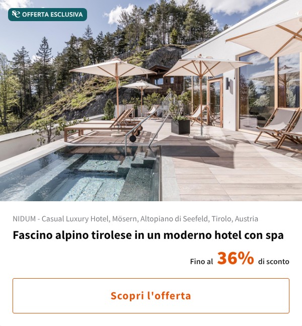 Fascino alpino tirolese in un moderno hotel con spa