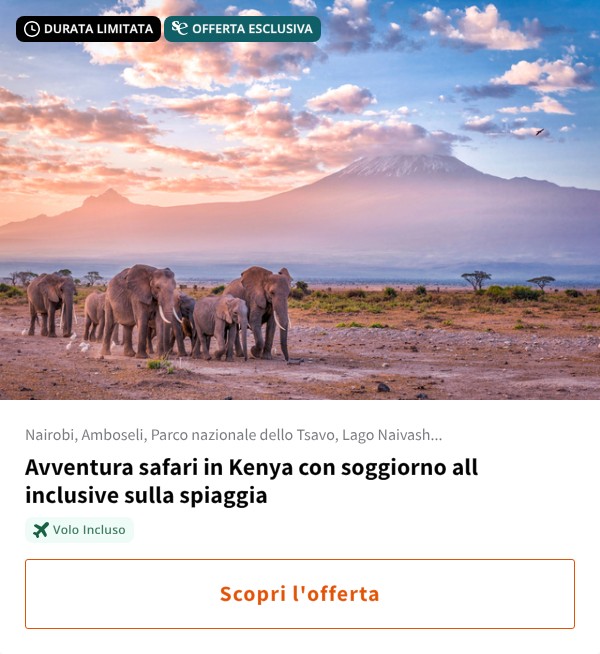 Avventura safari in Kenya con soggiorno all inclusive sulla spiaggia